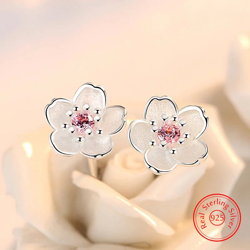 New Blossom Crystal Stud Earrings