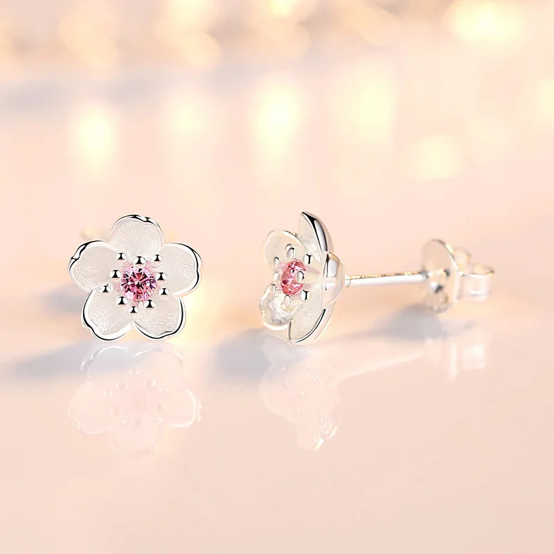 New Blossom Crystal Stud Earrings