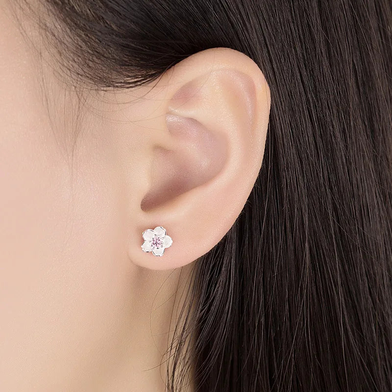 New Blossom Crystal Stud Earrings