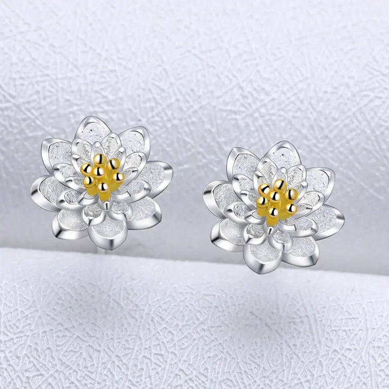 Lotus Stud Earrings