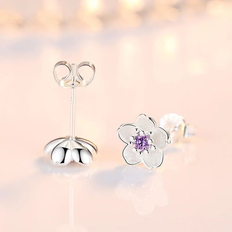 New Blossom Crystal Stud Earrings